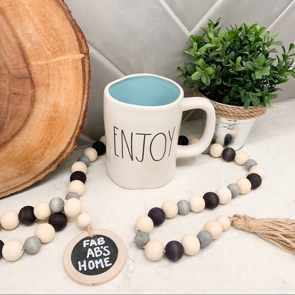 Rae Dunn ENJOY Blue Ceramic Coffee Mug